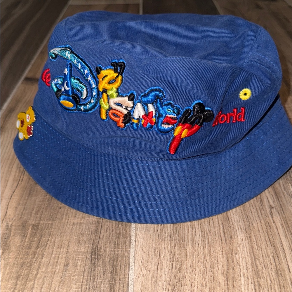 Disney Blue Embroidered Bucket Hat